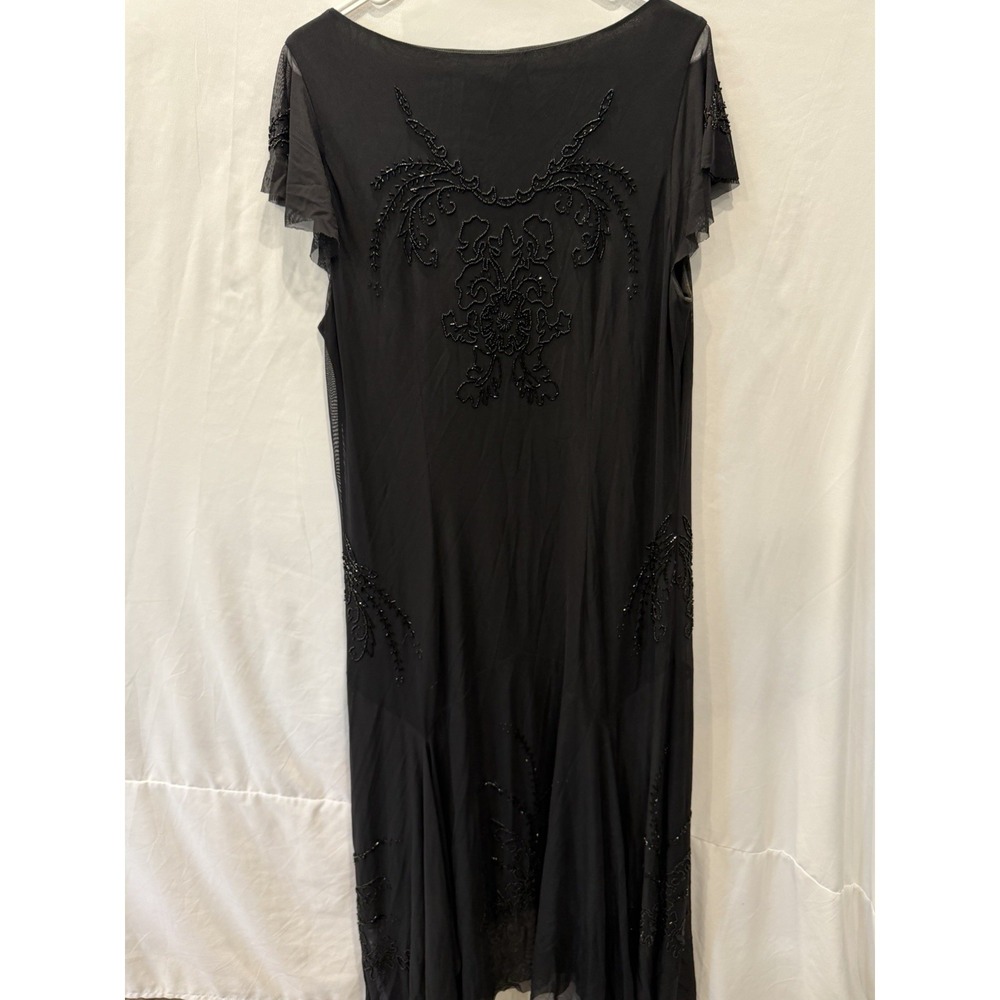 Lane Bryant Vintage Style Black Beaded Flapper Dress Great Gatsby/cocktail Sz16 - Picture 10 of 11